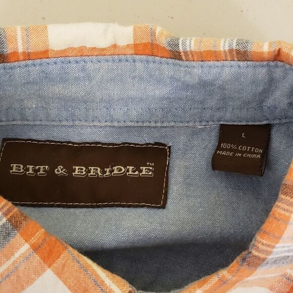 Bit & Bridle mens short Sleeve shirt Size Large - Picture 5 of 8